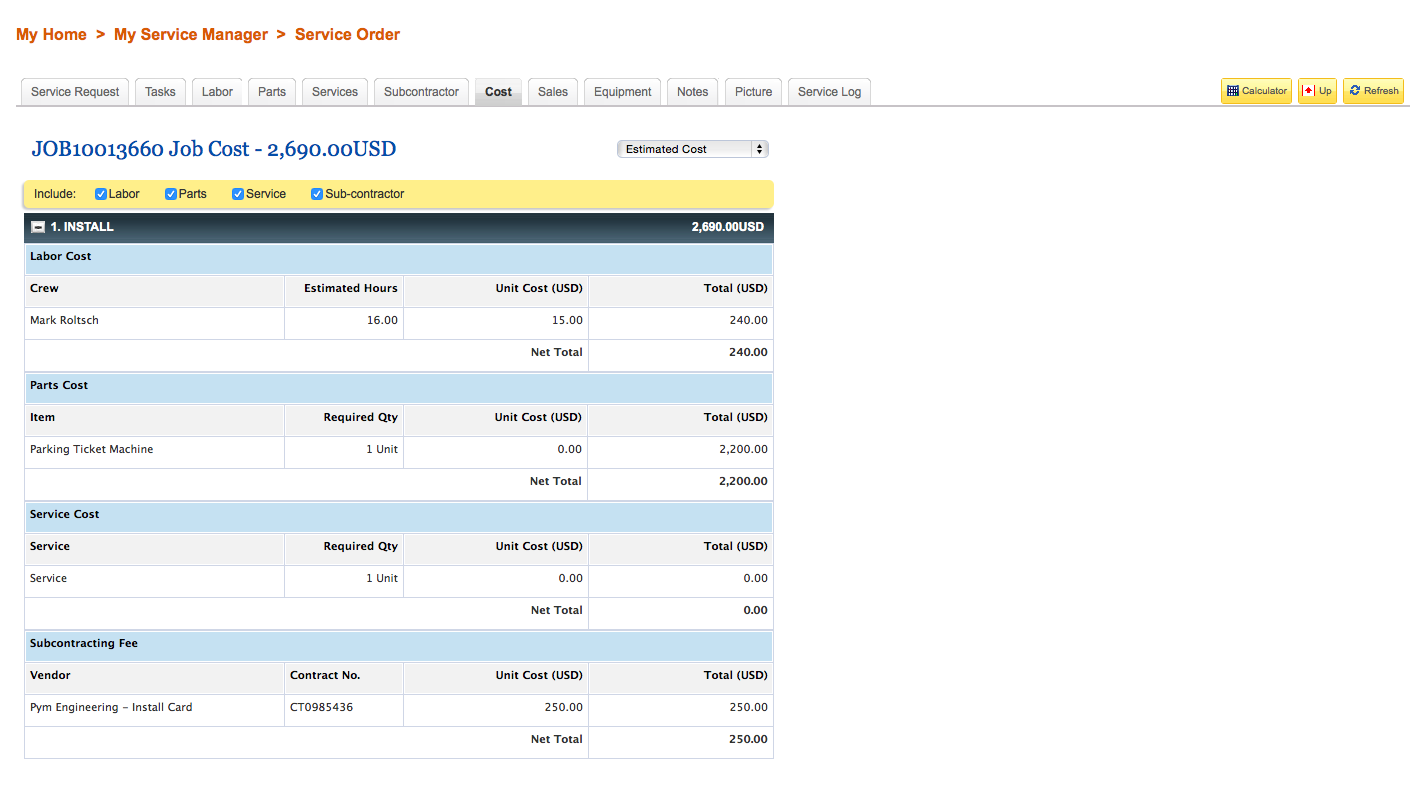 Job Costing